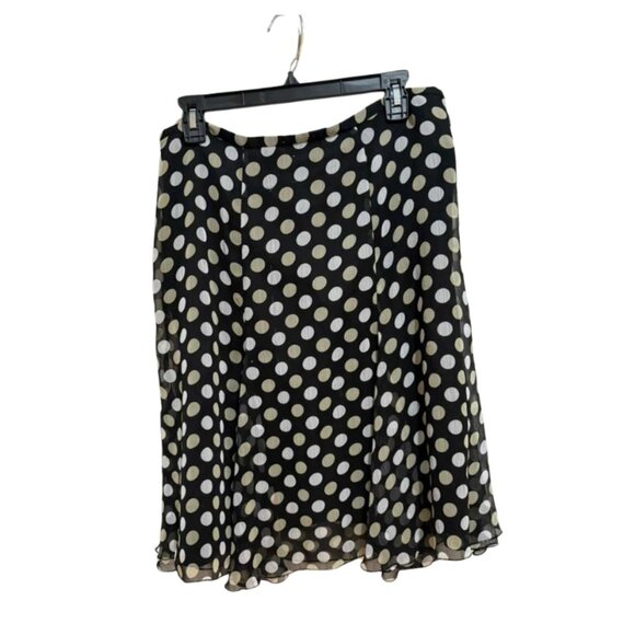 Worthington Polka Dot Chiffon Skirt 16 - Picture 2 of 3